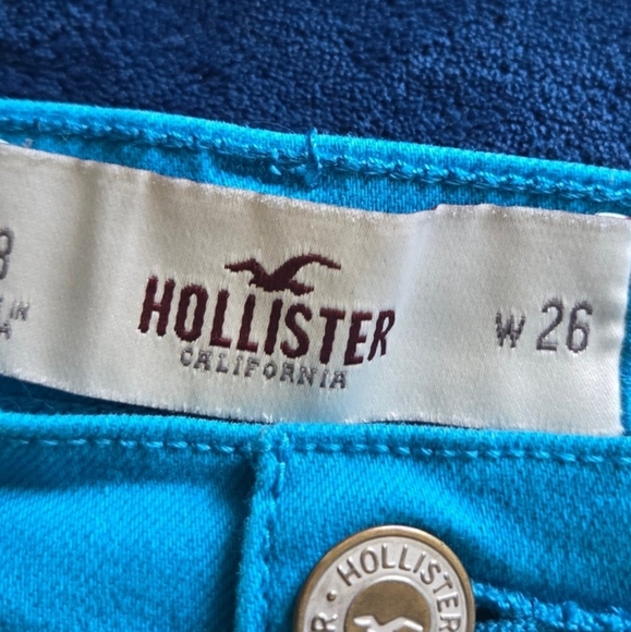 Hollister Women's Blue Denim Y2K Shorts size 3 - Picture 3 of 6